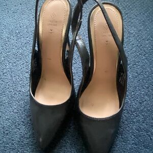 Call It Spring Black Pointed Slingback Pumps